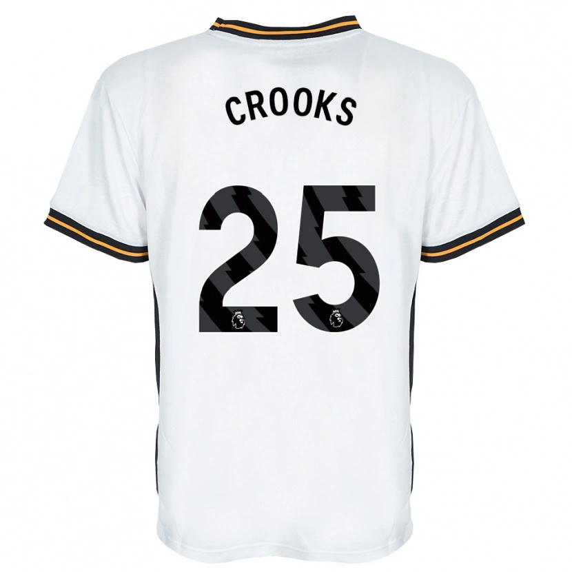 Danxen Niño Camiseta Matt Crooks #25 Blanco Naranja Negro 2ª Equipación 2026/27 La Camisa
