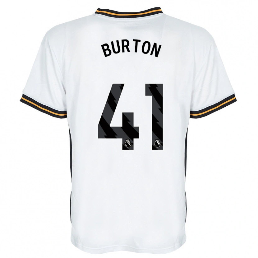 Danxen Niño Camiseta Jess Burton #41 Blanco Naranja Negro 2ª Equipación 2026/27 La Camisa