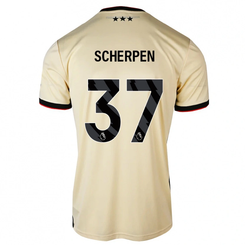 Danxen Niño Camiseta Kjell Scherpen #37 Lemonchiffon Negro Rojo 2ª Equipación 2026/27 La Camisa