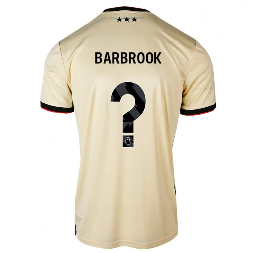 Danxen Niño Camiseta Harry Barbrook #0 Lemonchiffon Negro Rojo 2ª Equipación 2026/27 La Camisa