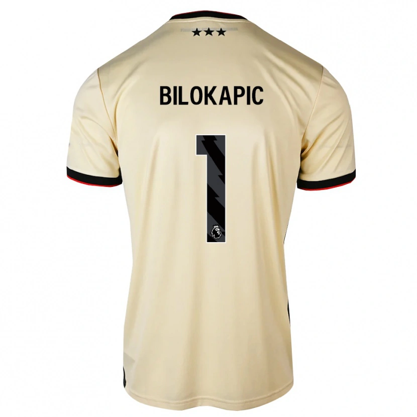 Danxen Niño Camiseta Nicholas Bilokapic #1 Lemonchiffon Negro Rojo 2ª Equipación 2026/27 La Camisa