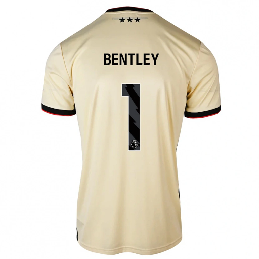 Danxen Niño Camiseta Josh Bentley #1 Lemonchiffon Negro Rojo 2ª Equipación 2026/27 La Camisa
