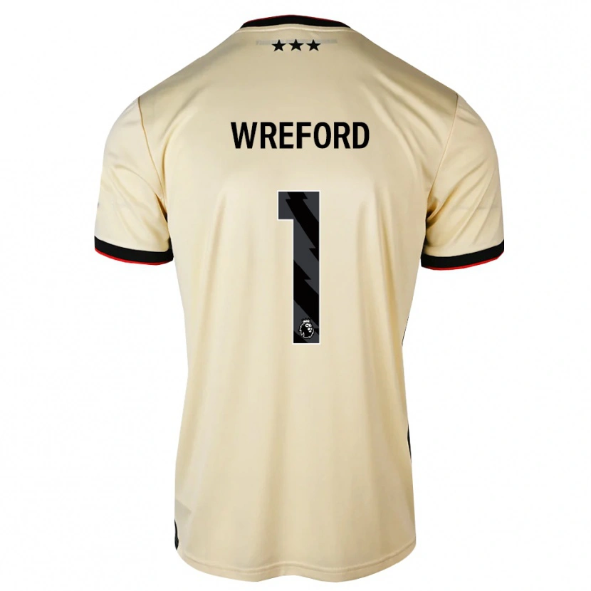 Danxen Niño Camiseta Ruben Wreford #1 Lemonchiffon Negro Rojo 2ª Equipación 2026/27 La Camisa