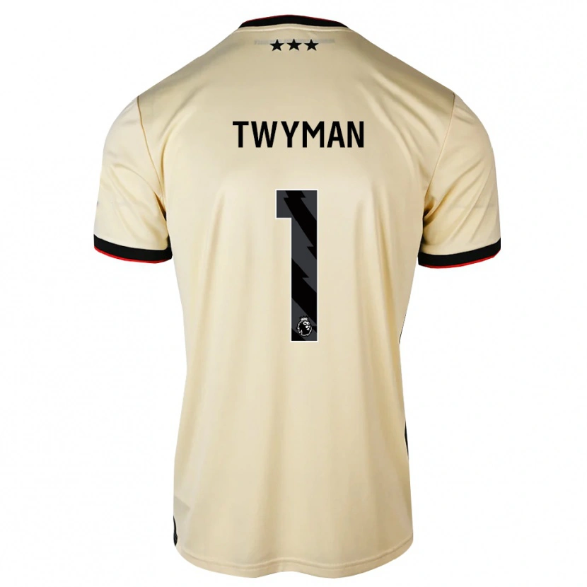 Danxen Niño Camiseta Edward Twyman #1 Lemonchiffon Negro Rojo 2ª Equipación 2026/27 La Camisa