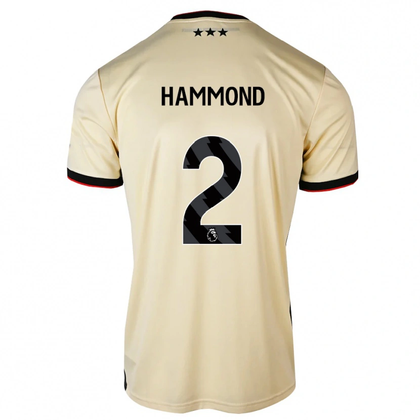 Danxen Niño Camiseta Joshua Hammond #2 Lemonchiffon Negro Rojo 2ª Equipación 2026/27 La Camisa