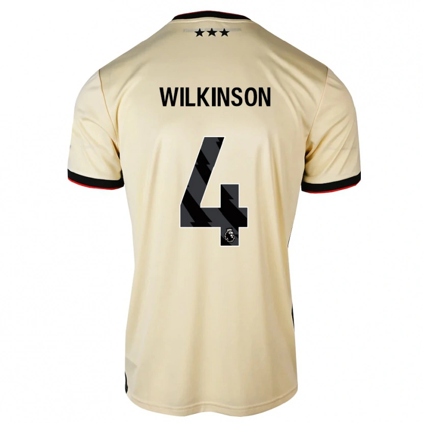Danxen Niño Camiseta Oliver Wilkinson #4 Lemonchiffon Negro Rojo 2ª Equipación 2026/27 La Camisa