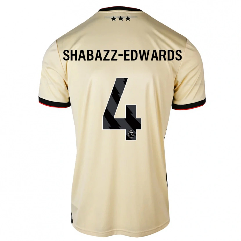 Danxen Niño Camiseta Walker Shabazz-Edwards #4 Lemonchiffon Negro Rojo 2ª Equipación 2026/27 La Camisa
