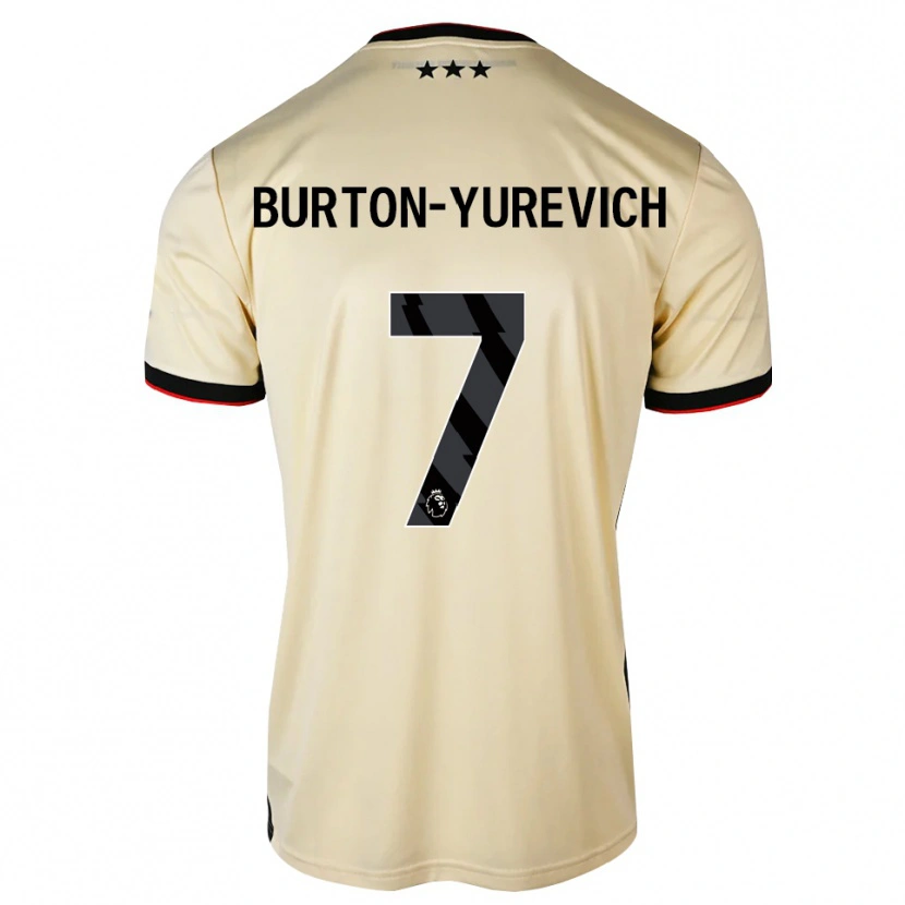 Danxen Niño Camiseta Roman Burton-Yurevich #7 Lemonchiffon Negro Rojo 2ª Equipación 2026/27 La Camisa