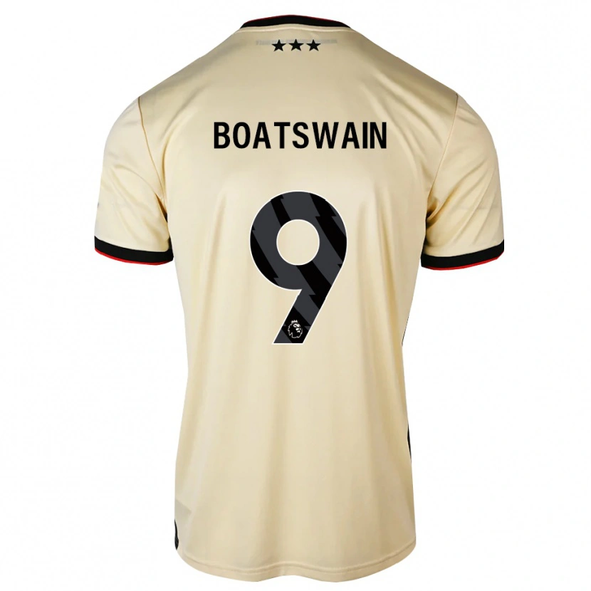 Danxen Niño Camiseta Ashley Boatswain #9 Lemonchiffon Negro Rojo 2ª Equipación 2026/27 La Camisa