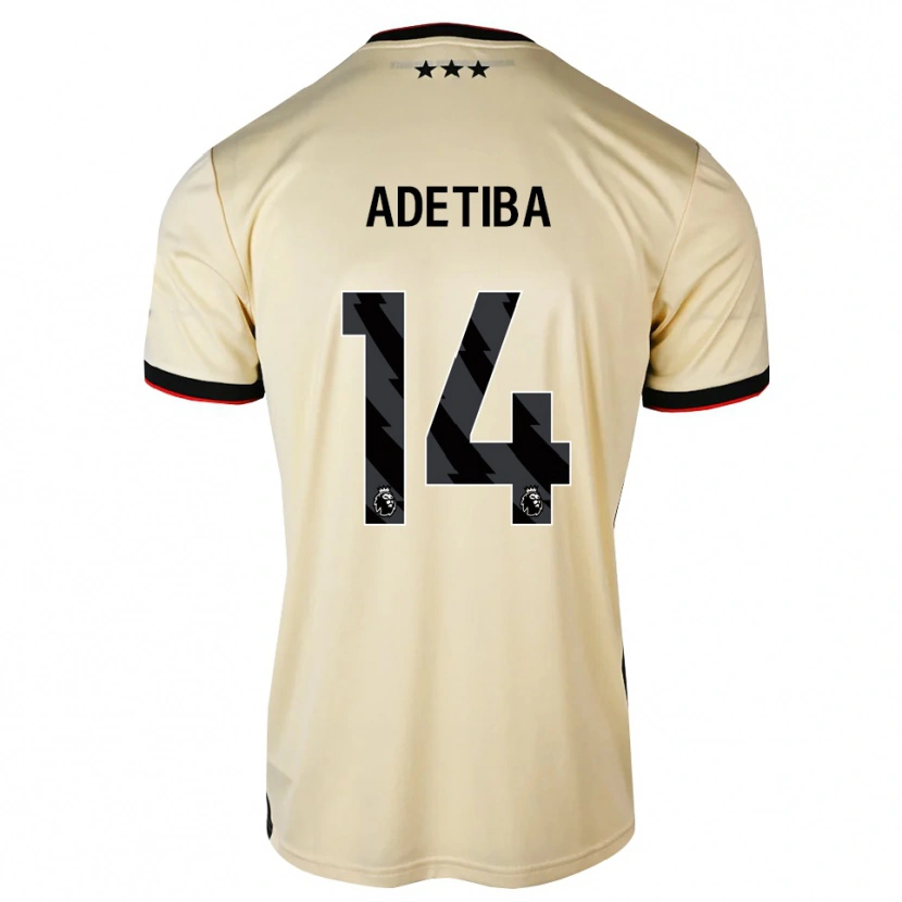 Danxen Niño Camiseta Jayden Adetiba #14 Lemonchiffon Negro Rojo 2ª Equipación 2026/27 La Camisa