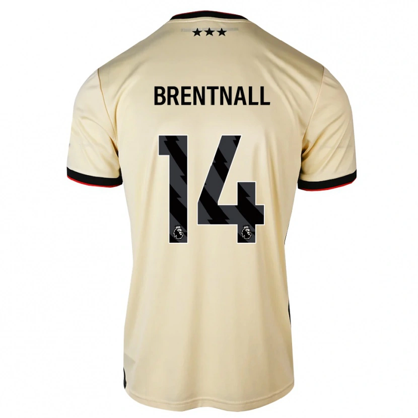 Danxen Niño Camiseta James Brentnall #14 Lemonchiffon Negro Rojo 2ª Equipación 2026/27 La Camisa