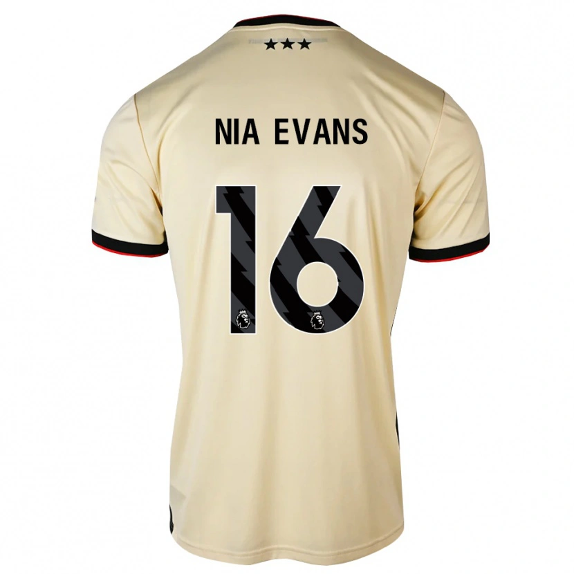 Danxen Niño Camiseta Nia Evans #16 Lemonchiffon Negro Rojo 2ª Equipación 2026/27 La Camisa