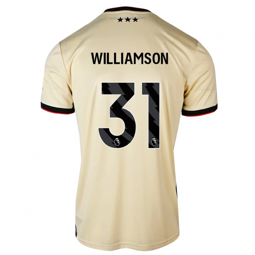 Danxen Niño Camiseta Woody Williamson #31 Lemonchiffon Negro Rojo 2ª Equipación 2026/27 La Camisa