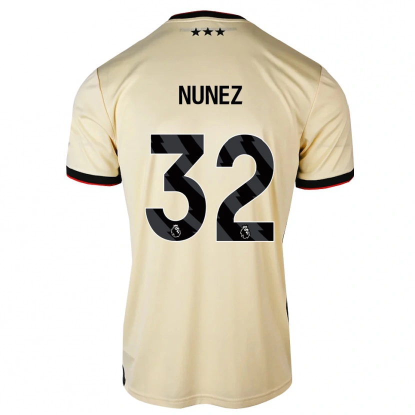 Danxen Niño Camiseta Marcelino Núñez #32 Lemonchiffon Negro Rojo 2ª Equipación 2026/27 La Camisa