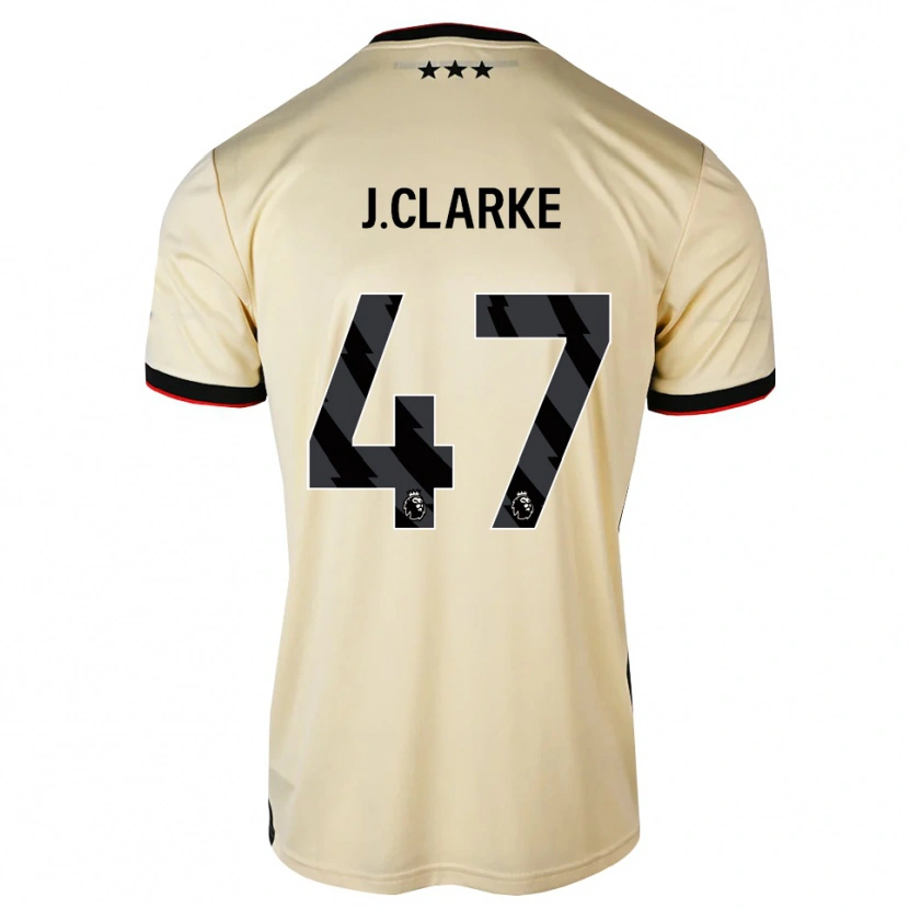 Danxen Niño Camiseta Jack Clarke #47 Lemonchiffon Negro Rojo 2ª Equipación 2026/27 La Camisa
