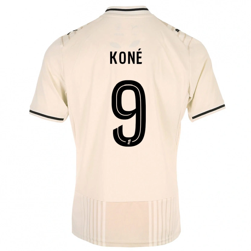 Danxen Niño Camiseta Yacouba Koné #9 Encaje Antiguo Negro Blanco Antique 2ª Equipación 2026/27 La Camisa