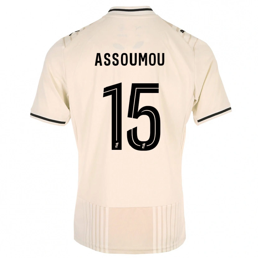 Danxen Niño Camiseta Jaurès Assoumou #15 Encaje Antiguo Negro Blanco Antique 2ª Equipación 2026/27 La Camisa