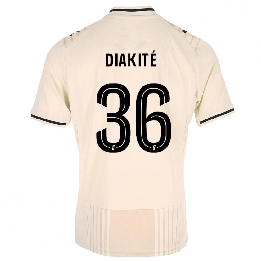 Danxen Niño Camiseta Amadou Diakité #36 Encaje Antiguo Negro Blanco Antique 2ª Equipación 2026/27 La Camisa