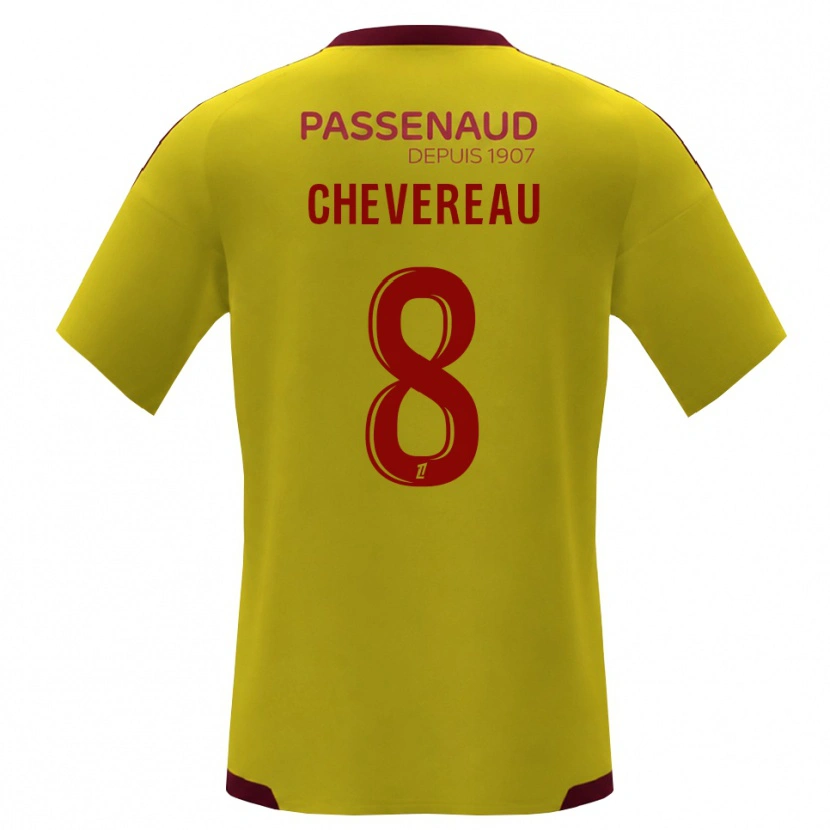 Danxen Niño Camiseta Arthur Chevereau #8 Amarillo Rojo Verde 2ª Equipación 2026/27 La Camisa
