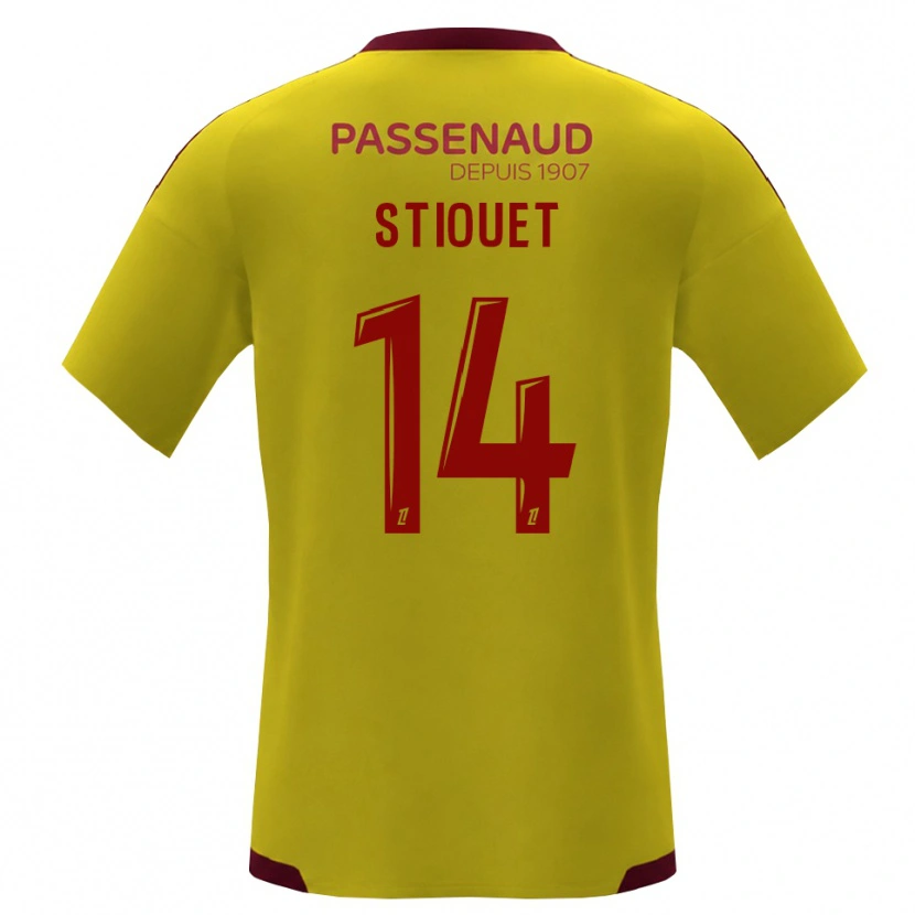 Danxen Niño Camiseta Ayoub Stiouet #14 Amarillo Rojo Verde 2ª Equipación 2026/27 La Camisa