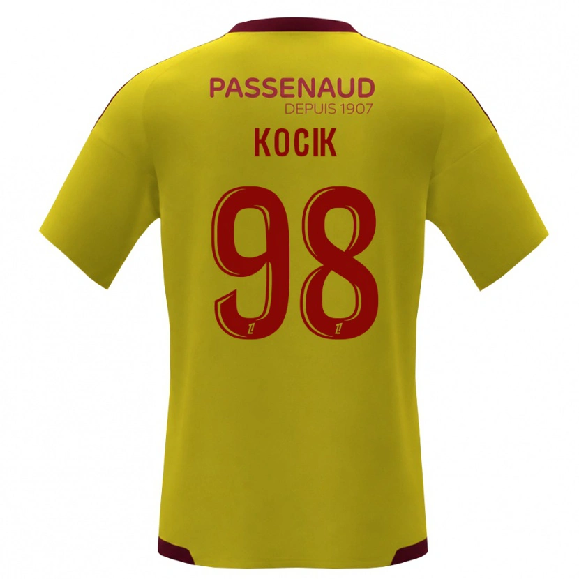 Danxen Niño Camiseta Nicolas Kocik #98 Amarillo Rojo Verde 2ª Equipación 2026/27 La Camisa