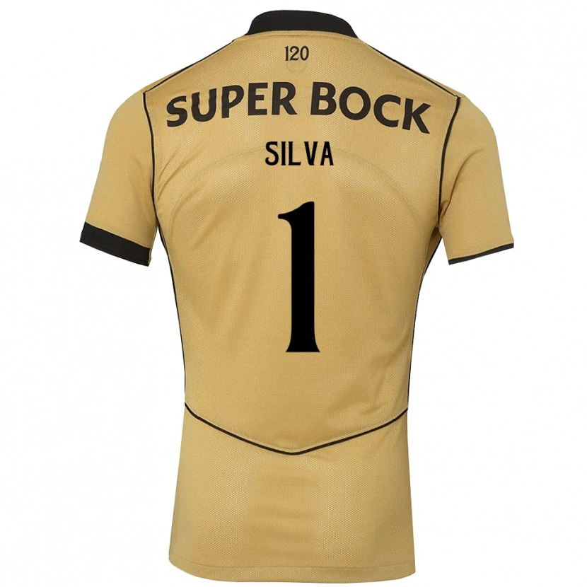 Danxen Niño Camiseta Rui Silva #1 Goldenrod Negro 2ª Equipación 2026/27 La Camisa