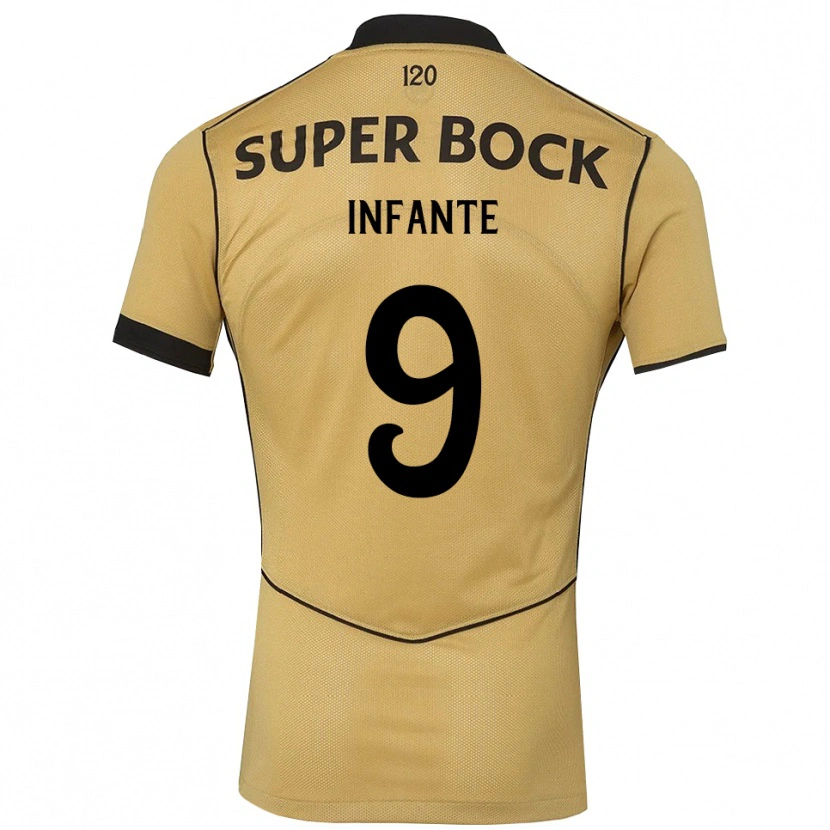 Danxen Niño Camiseta João Infante #9 Goldenrod Negro 2ª Equipación 2026/27 La Camisa
