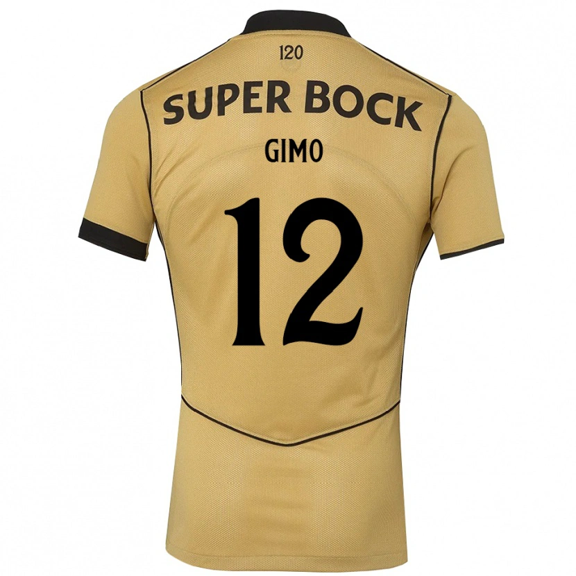 Danxen Niño Camiseta Tiago Gimo #12 Goldenrod Negro 2ª Equipación 2026/27 La Camisa