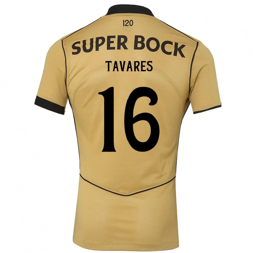 Danxen Niño Camiseta Leonardo Tavares #16 Goldenrod Negro 2ª Equipación 2026/27 La Camisa