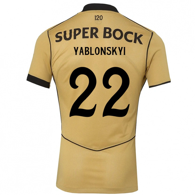 Danxen Niño Camiseta Ilya Yablonskyi #22 Goldenrod Negro 2ª Equipación 2026/27 La Camisa