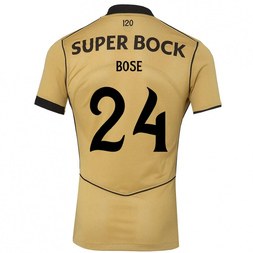 Danxen Niño Camiseta Ria Bose #24 Goldenrod Negro 2ª Equipación 2026/27 La Camisa