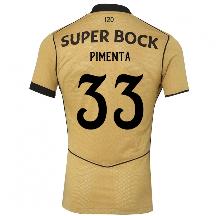 Danxen Niño Camiseta Carolina Pimenta #33 Goldenrod Negro 2ª Equipación 2026/27 La Camisa