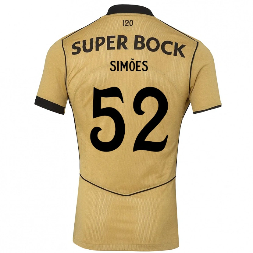Danxen Niño Camiseta João Simões #52 Goldenrod Negro 2ª Equipación 2026/27 La Camisa