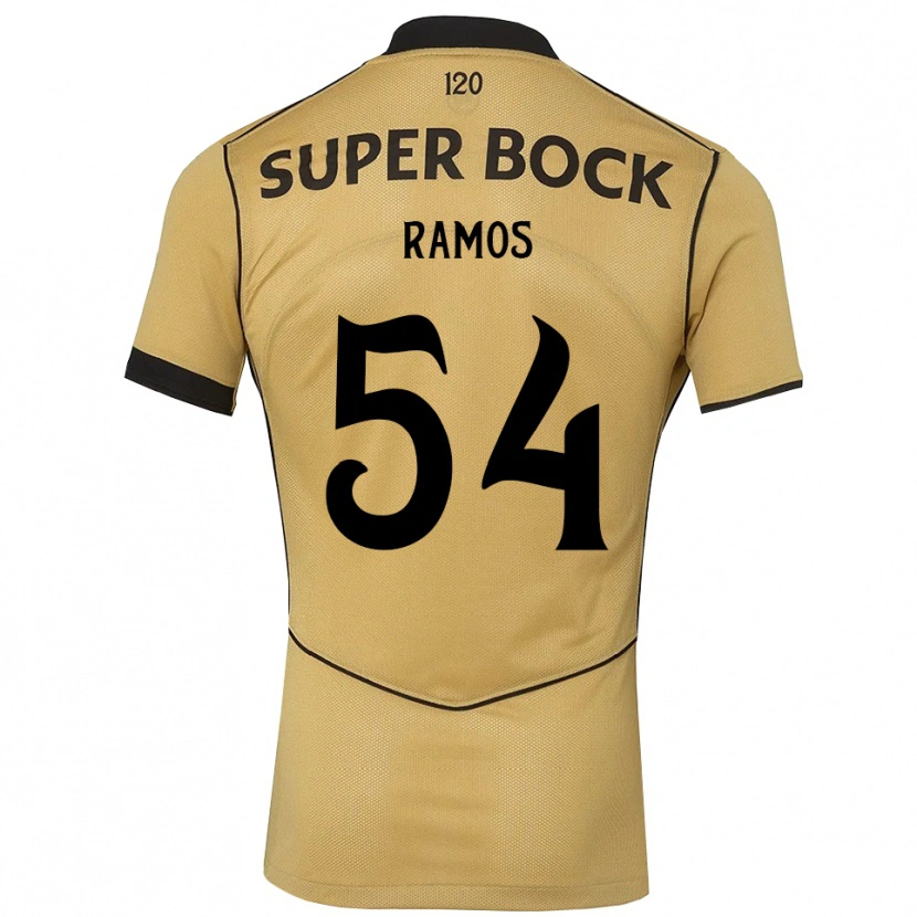 Danxen Niño Camiseta Bruno Ramos #54 Goldenrod Negro 2ª Equipación 2026/27 La Camisa