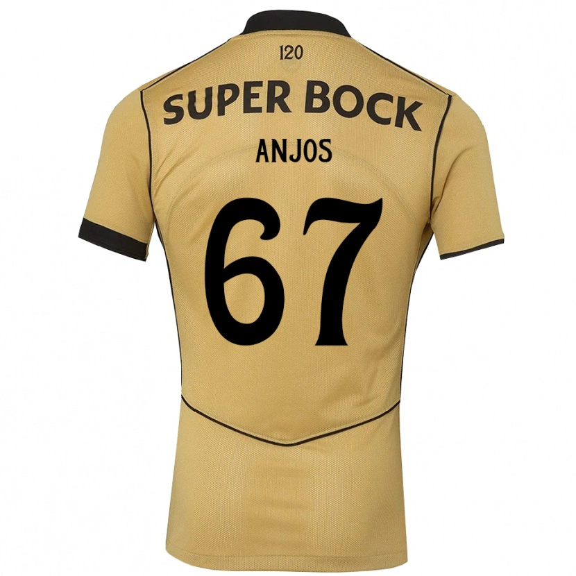 Danxen Niño Camiseta Lucas Anjos #67 Goldenrod Negro 2ª Equipación 2026/27 La Camisa