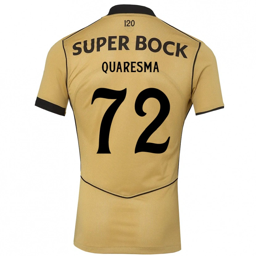 Danxen Niño Camiseta Eduardo Quaresma #72 Goldenrod Negro 2ª Equipación 2026/27 La Camisa
