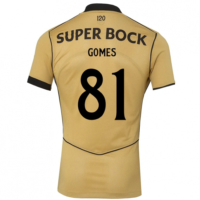 Danxen Niño Camiseta Salvador Gomes #81 Goldenrod Negro 2ª Equipación 2026/27 La Camisa