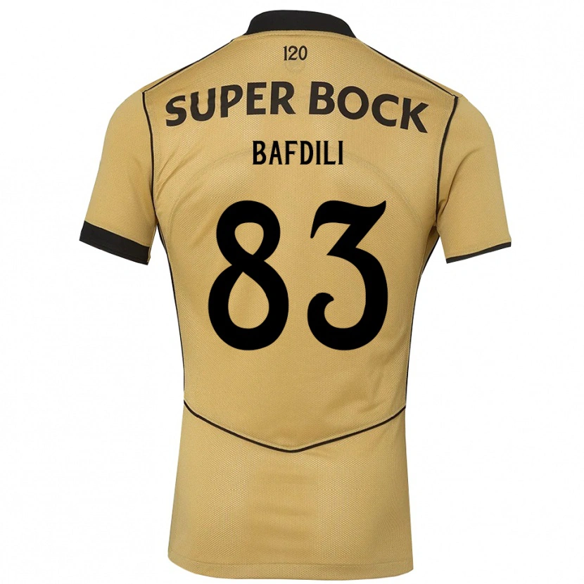 Danxen Niño Camiseta Zaïd Bafdili #83 Goldenrod Negro 2ª Equipación 2026/27 La Camisa
