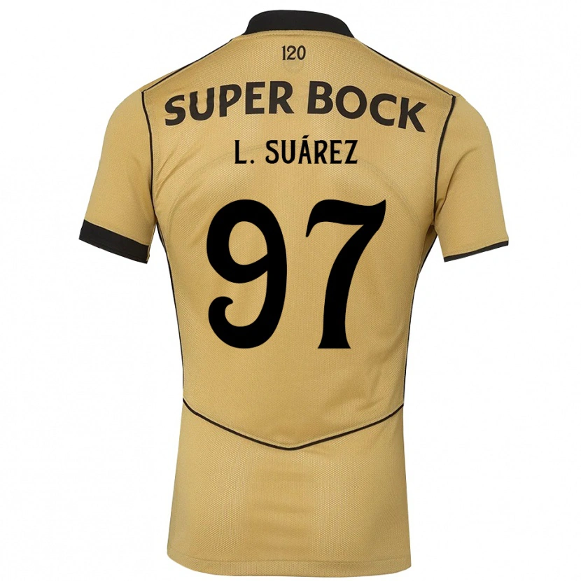 Danxen Niño Camiseta Luis Suárez #97 Goldenrod Negro 2ª Equipación 2026/27 La Camisa