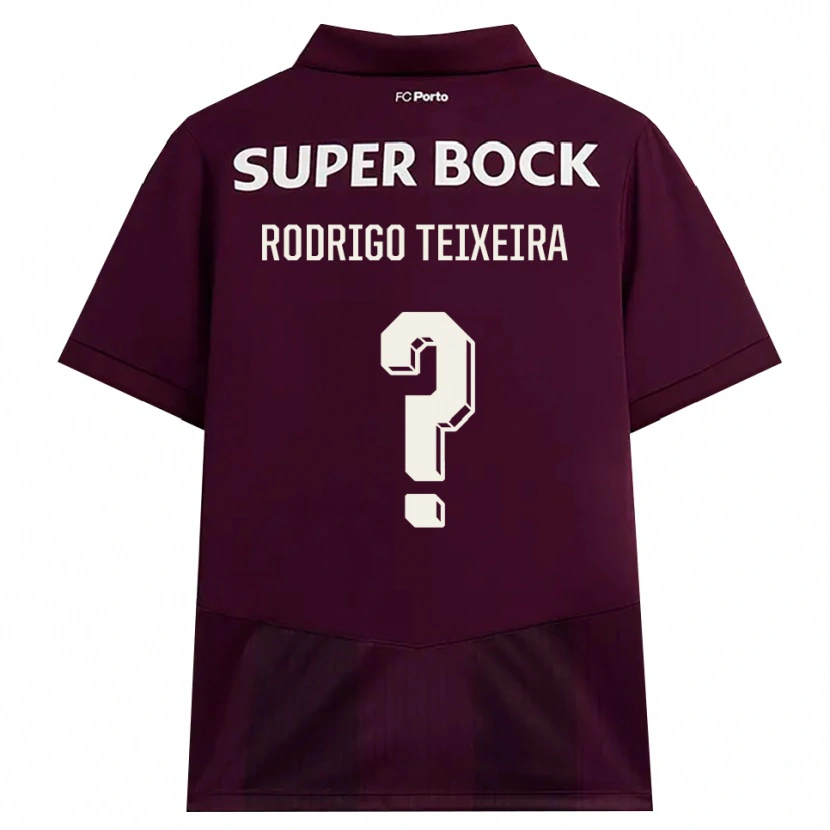 Danxen Niño Camiseta Rodrigo Teixeira #0 Blanco Borgoña Blanco 2ª Equipación 2026/27 La Camisa
