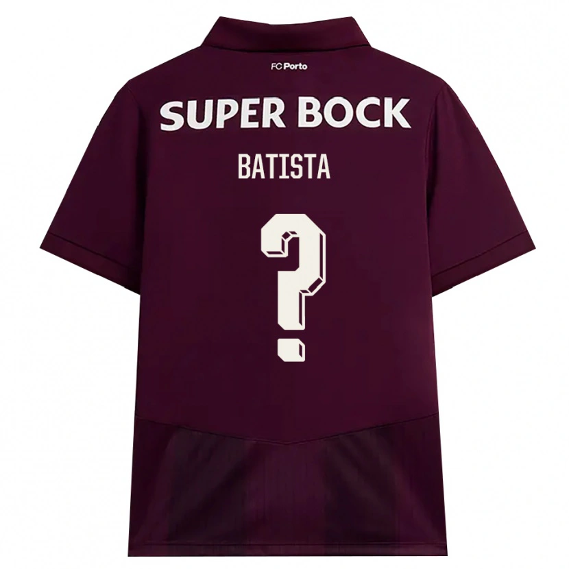 Danxen Niño Camiseta Fábio Batista #0 Blanco Borgoña Blanco 2ª Equipación 2026/27 La Camisa