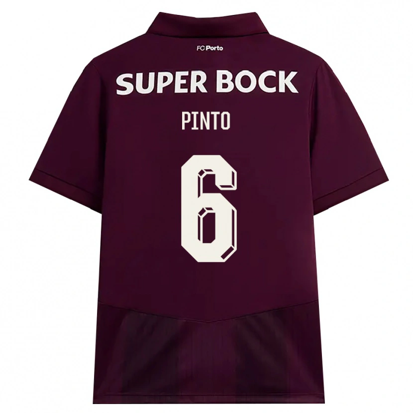 Danxen Niño Camiseta Gonçalo Pinto #6 Blanco Borgoña Blanco 2ª Equipación 2026/27 La Camisa