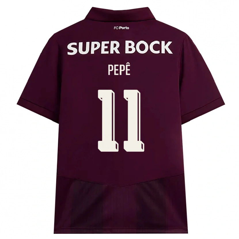 Danxen Niño Camiseta Pepê #11 Blanco Borgoña Blanco 2ª Equipación 2026/27 La Camisa