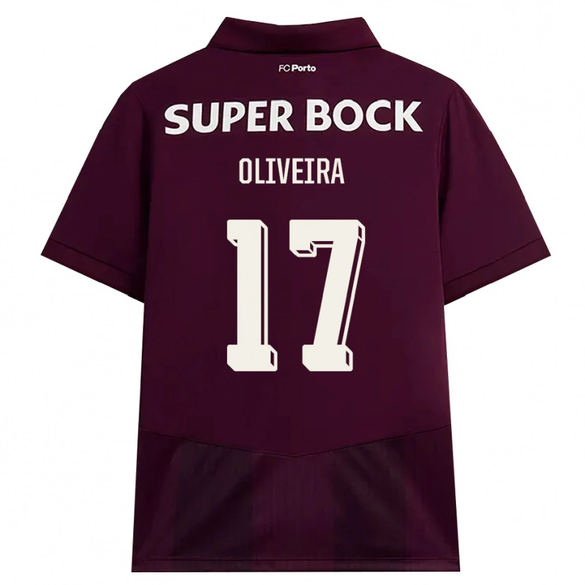 Danxen Niño Camiseta Rodrigo Oliveira #17 Blanco Borgoña Blanco 2ª Equipación 2026/27 La Camisa
