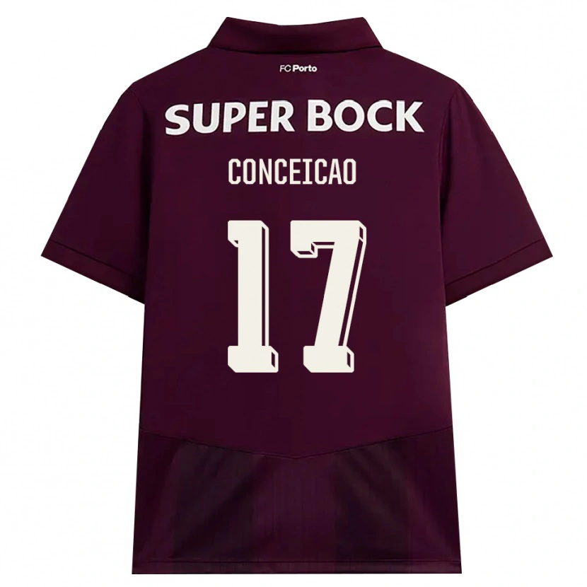 Danxen Niño Camiseta Rodrigo Conceicao #17 Blanco Borgoña Blanco 2ª Equipación 2026/27 La Camisa