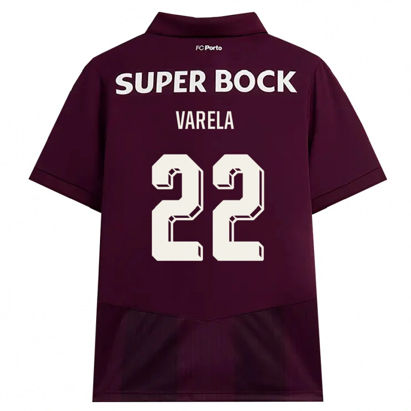 Danxen Niño Camiseta Alan Varela #22 Blanco Borgoña Blanco 2ª Equipación 2026/27 La Camisa