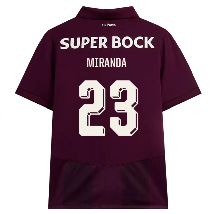 Danxen Niño Camiseta João Miranda #23 Blanco Borgoña Blanco 2ª Equipación 2026/27 La Camisa