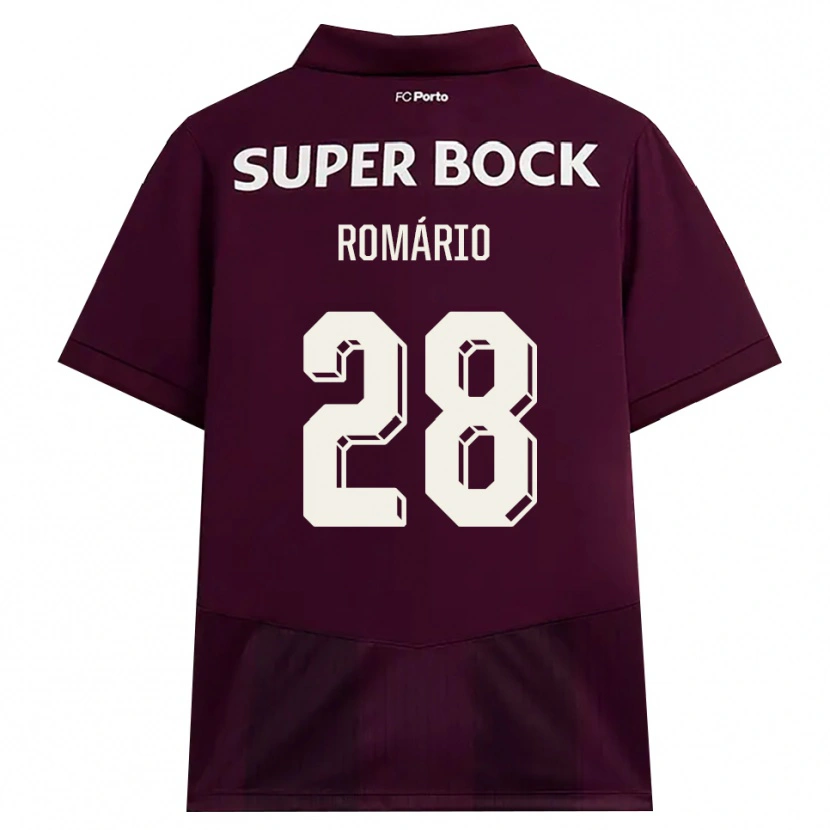 Danxen Niño Camiseta Romario Baro #28 Blanco Borgoña Blanco 2ª Equipación 2026/27 La Camisa