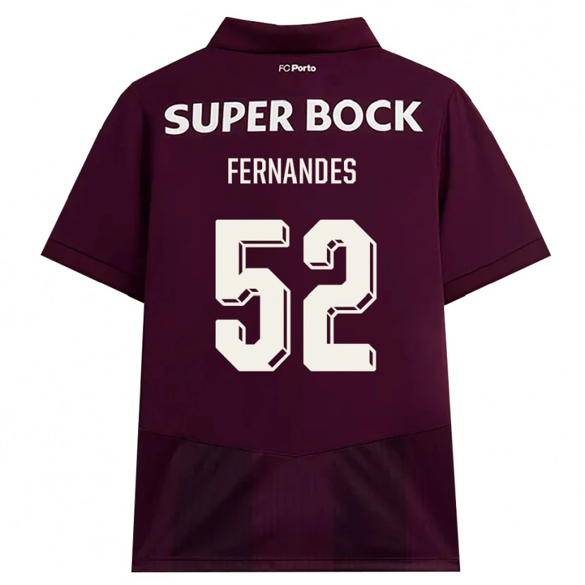Danxen Niño Camiseta Martim Fernandes #52 Blanco Borgoña Blanco 2ª Equipación 2026/27 La Camisa