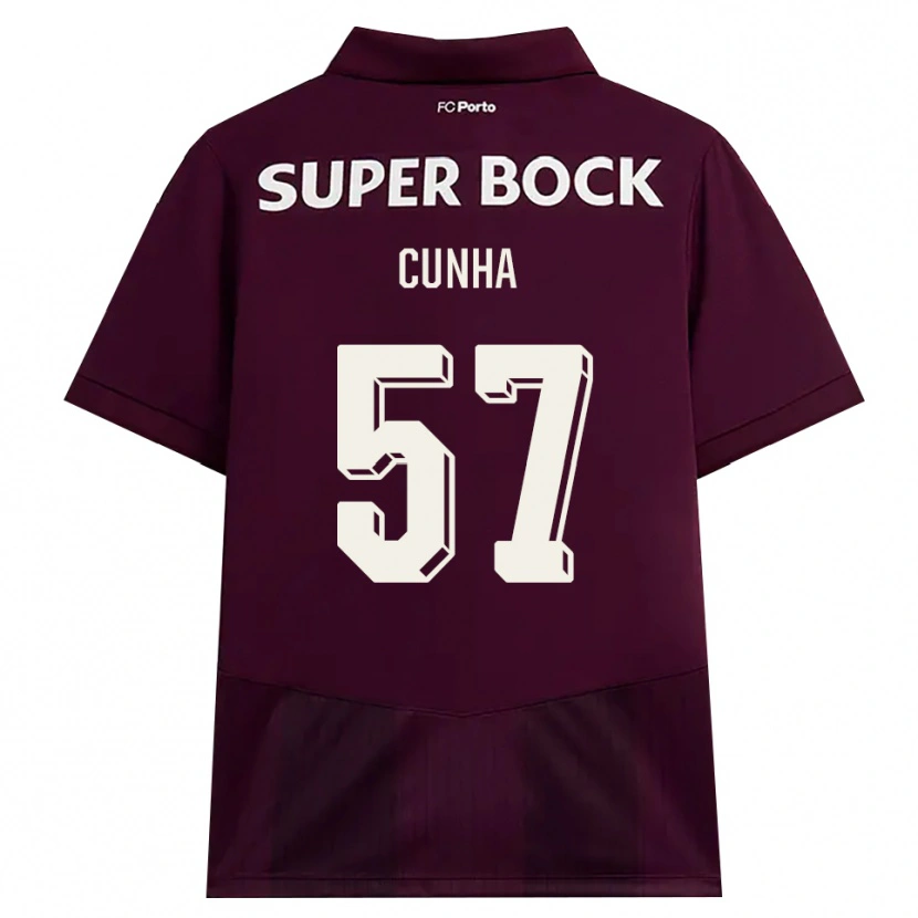 Danxen Niño Camiseta Duarte Cunha #57 Blanco Borgoña Blanco 2ª Equipación 2026/27 La Camisa